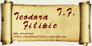 Teodora Filipić vizit kartica